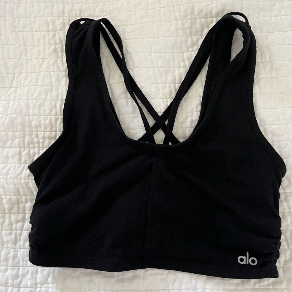 ALO Yoga Black Crisscross Sports Bra